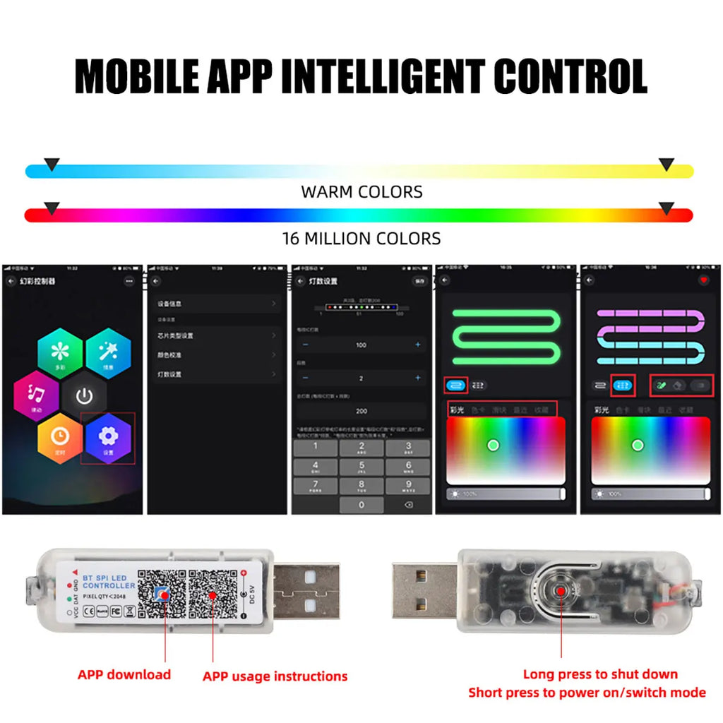 10-in-1 RGB Footwell Ambient Light Kit