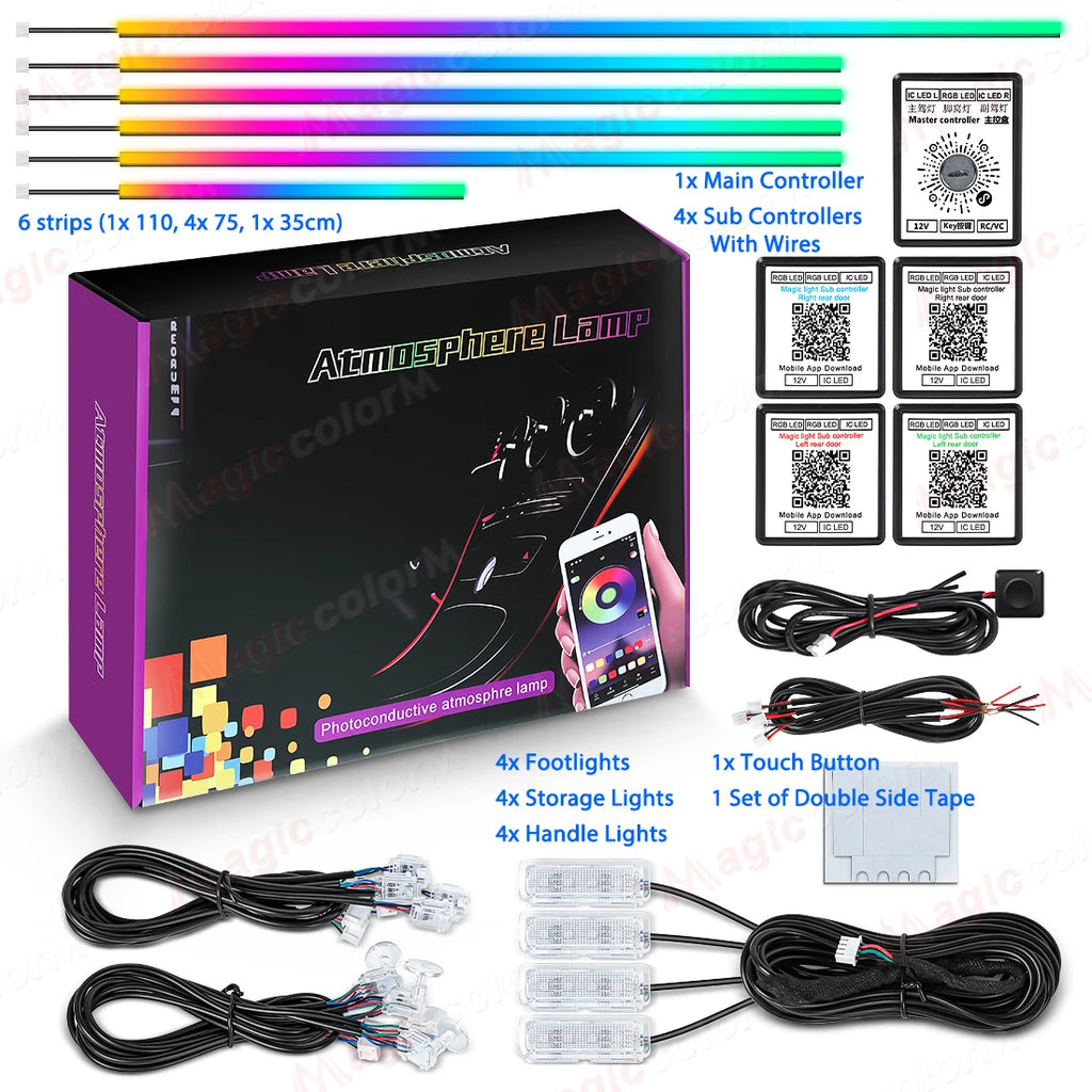 18-in-1 RGB Ambient Light Kit (App + Bluetooth)