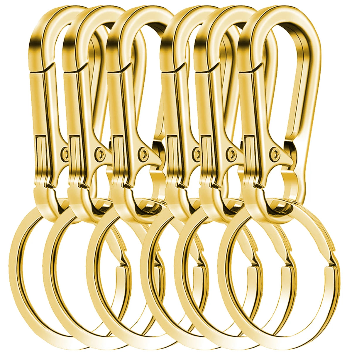 Carabiner Clip Keychain Set (6-Pack)