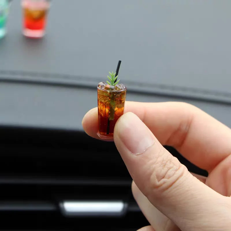 Mini Iced-Coffee Cup Dashboard Ornament
