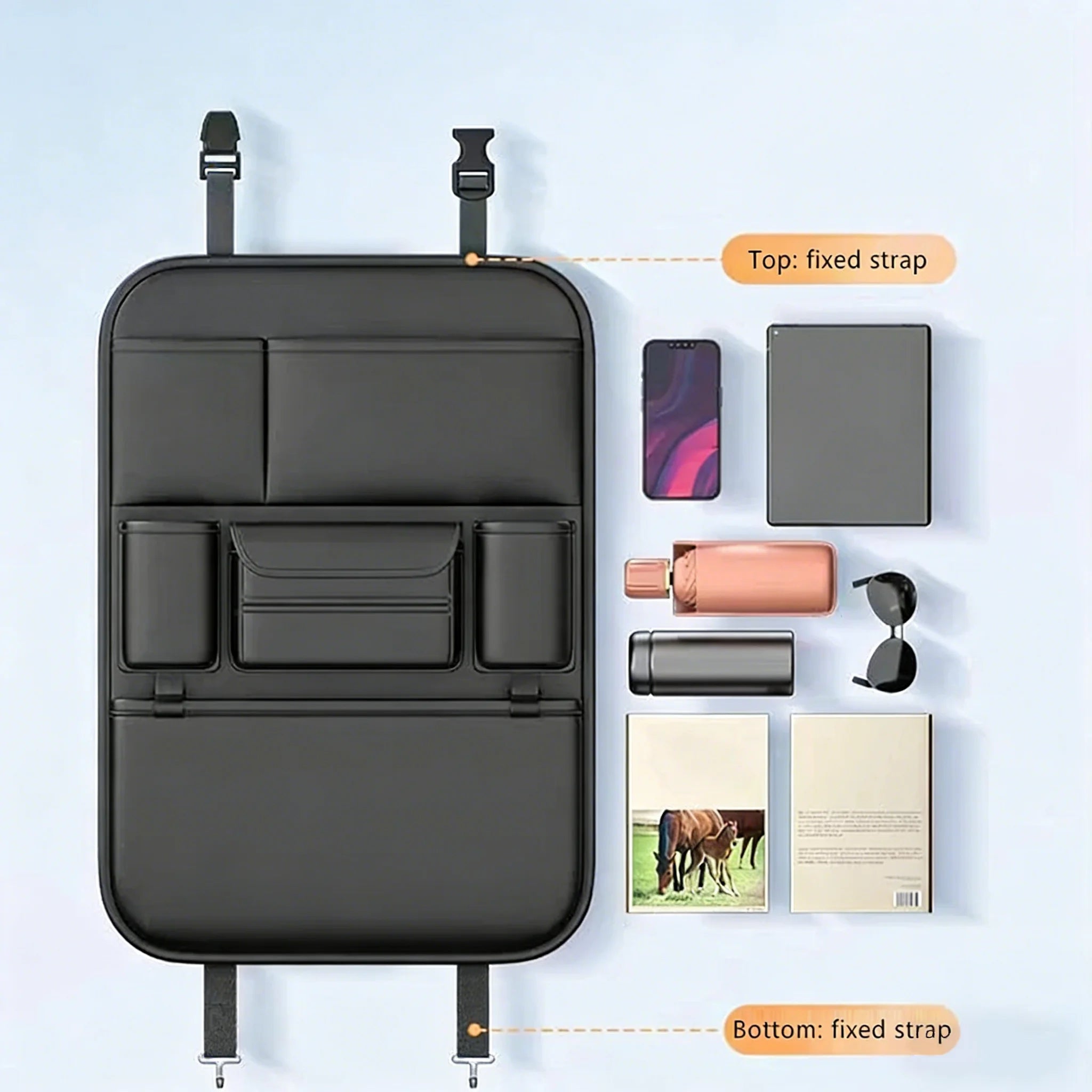 6-Pocket Car Seat Back Organizer