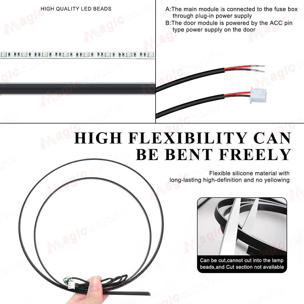 18-in-1 RGB Ambient Light Kit (App + Bluetooth)