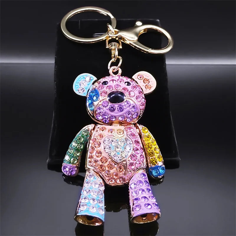 Crystal Bear Keychain