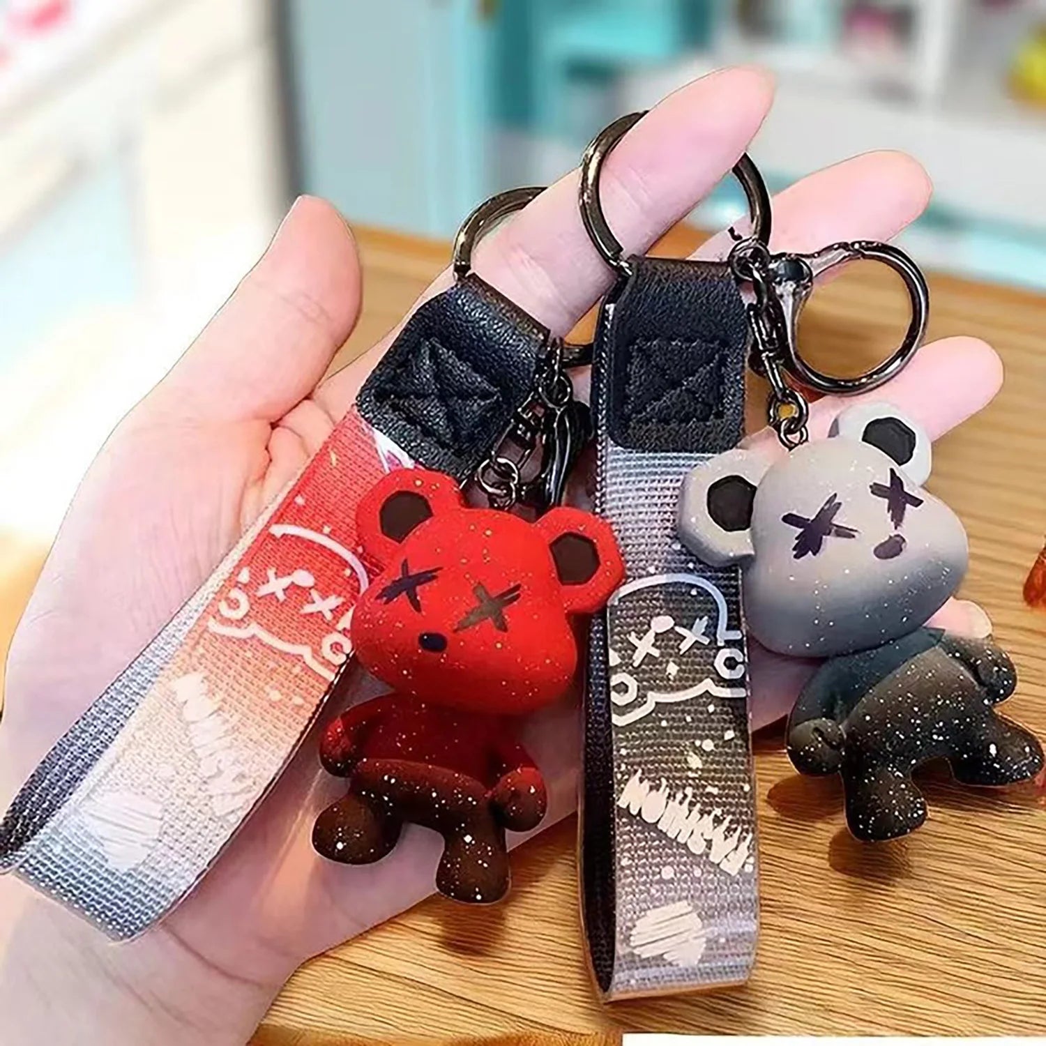 Gradient Bear PVC Keychain
