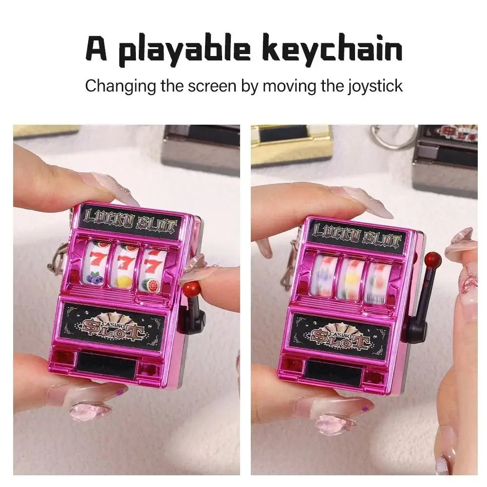 Mini Slot Machine Keychain