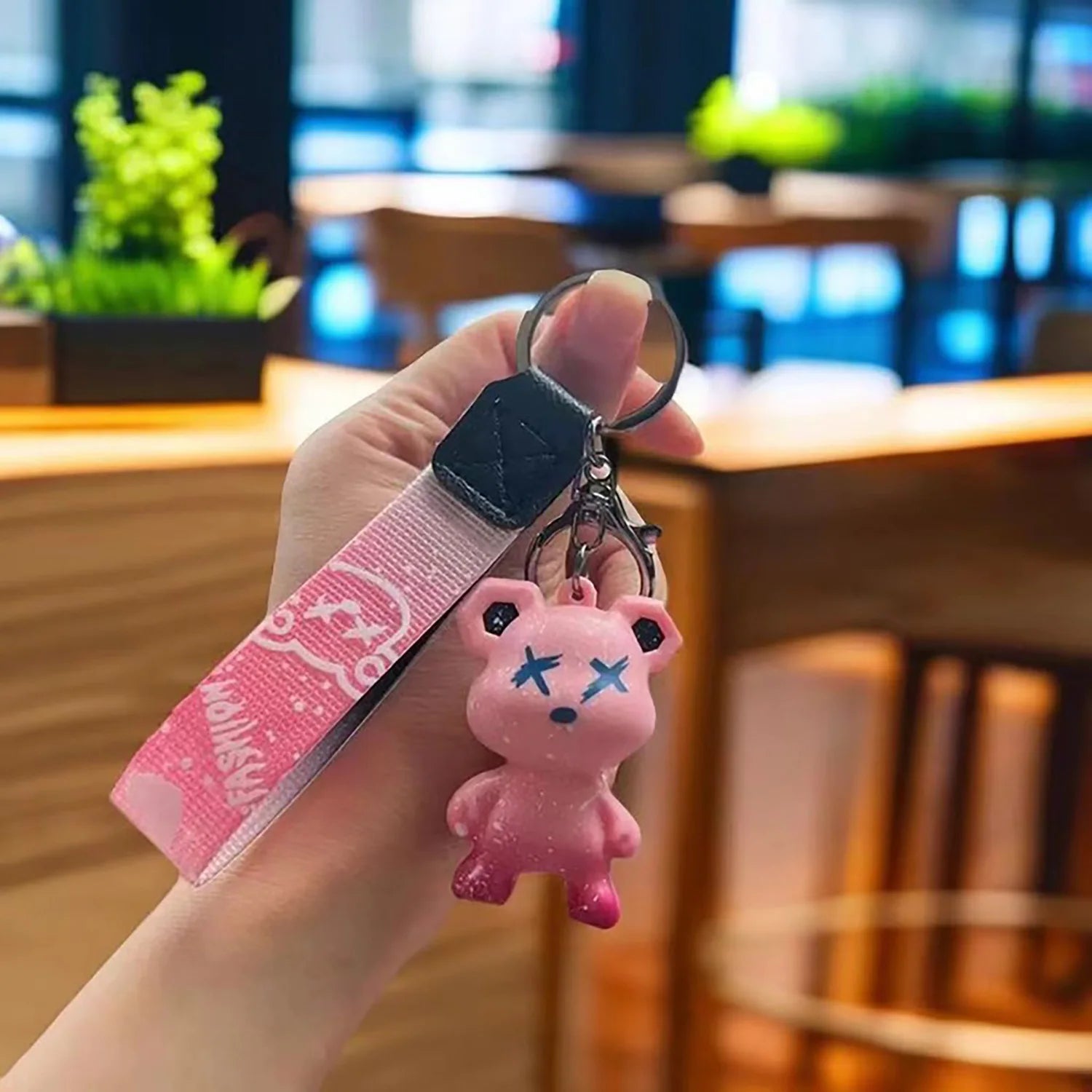 Gradient Bear PVC Keychain