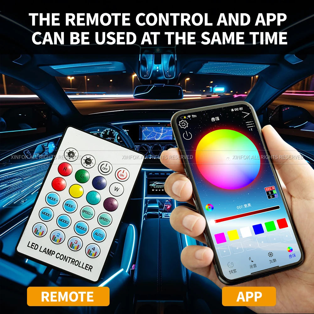 APP-Controlled Ambient Light Strips (110cm)