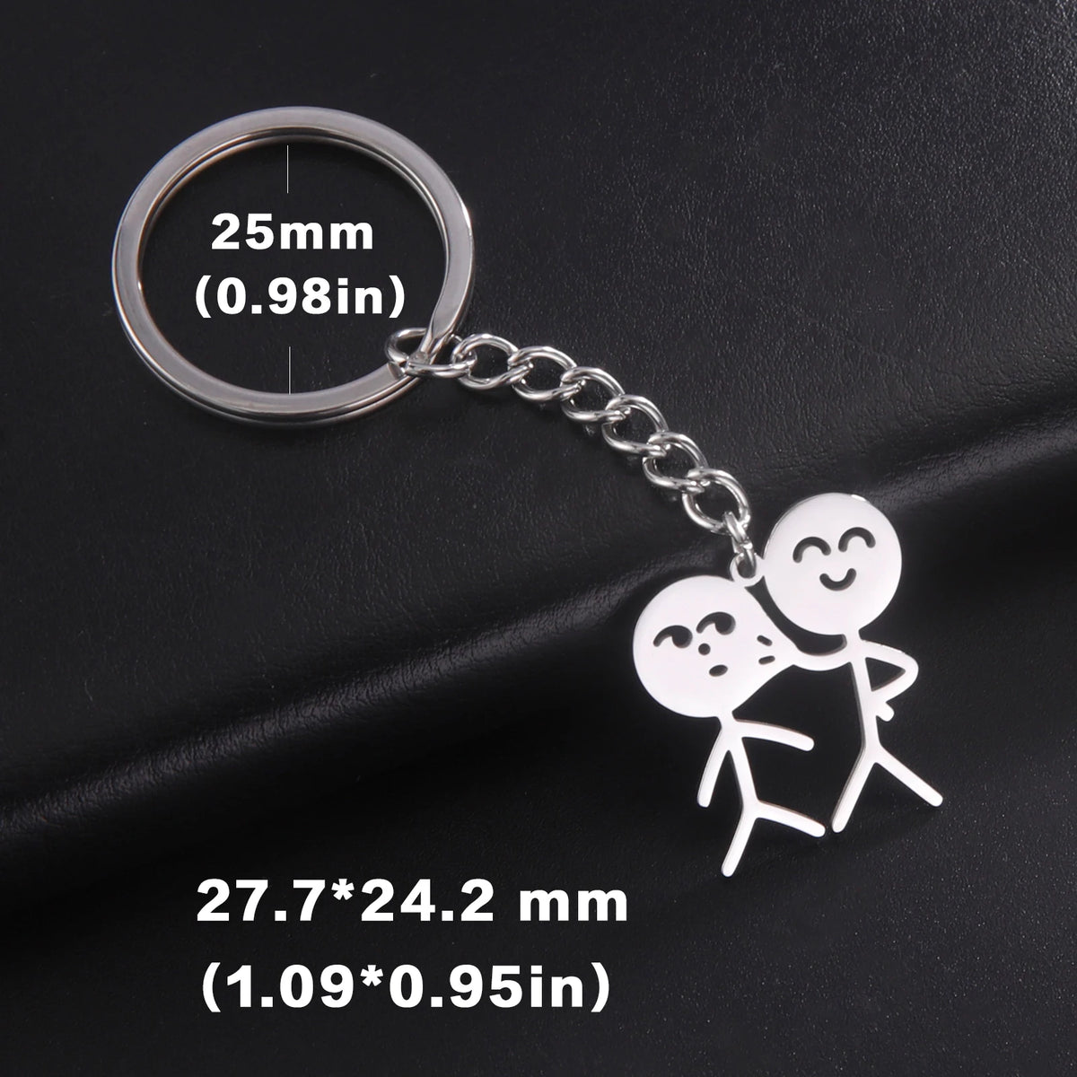 Middle Finger Stickman Keychain