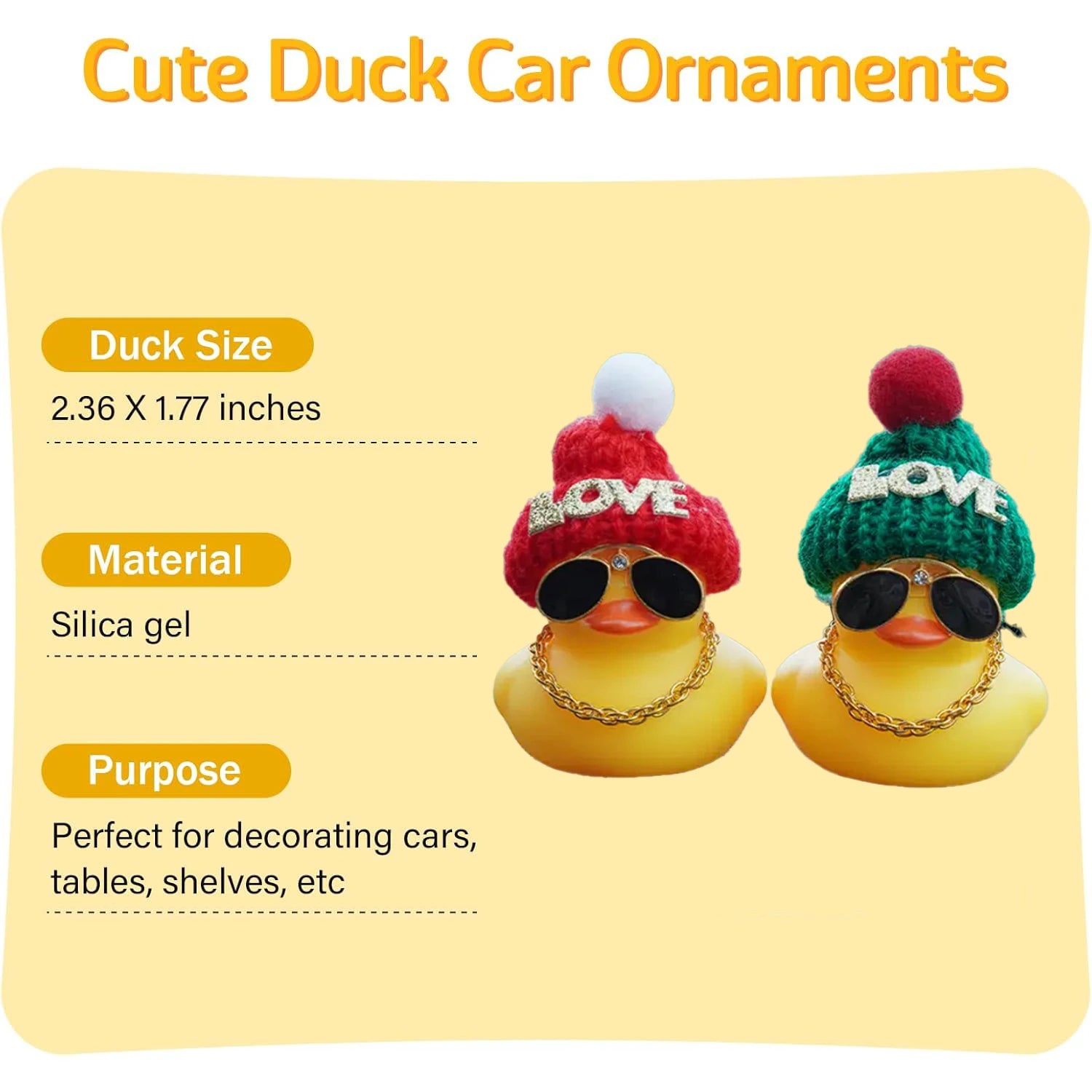 Dashboard Duck Ornament (2-Pack)